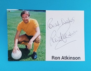 Autograf Ron Atkinson, Manchester United 