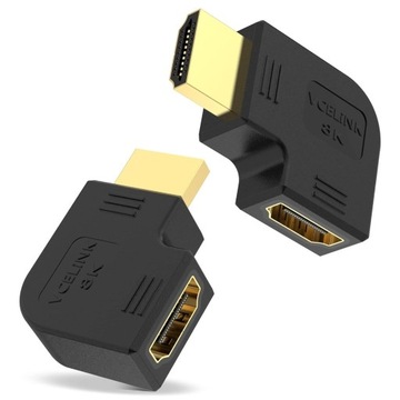 ADAPTER KĄTOWY HDMI 90' PRZEJŚCIÓWKA 8K 