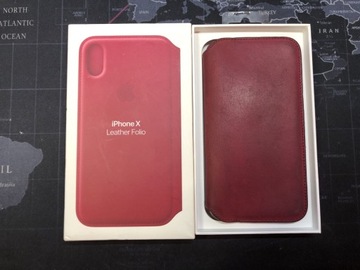 Apple iPhone X Leather Folio RED