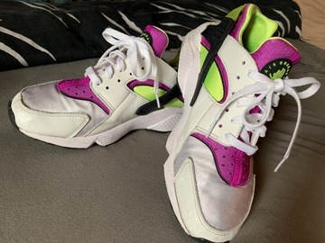 Buty NIKE - Air Huarache  White/Neon Yellow/Magent