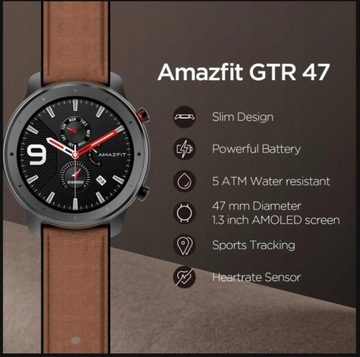 Smartwatch Amazfit GTR 47 brązowy 