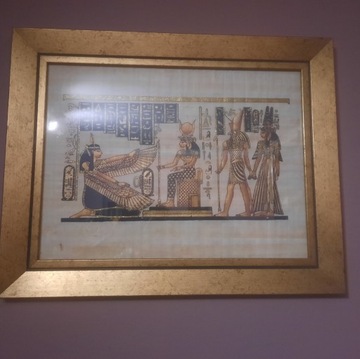 Obraz papirus 30x40 zlota rama papirus