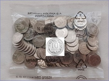 2024 POLSKA 10 GR. GROSZY - folia o zaw. 100szt