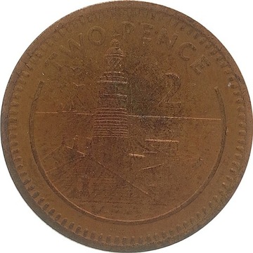 Gibraltar 2 pence 1988, KM#21