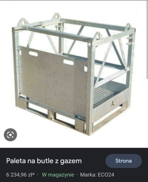 PALETA KOSZ STOJAK BUTLE GAZOWE TECHNICZNE 12 BUTL