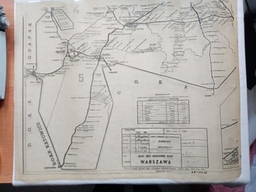 Mapa sieci kolejowej.Południe mazowsza.DOKP