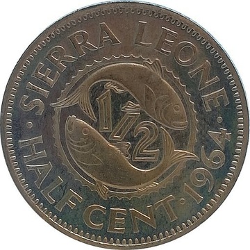 Sierra Leone 1/2 cent 1964, proof KM#16