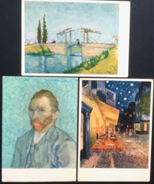 Van Gogh - trzy pocztówki z reprodukcjami