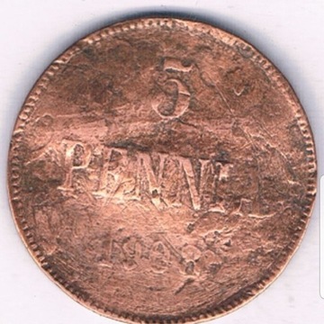 FINLANDIA 1908  5 PENE