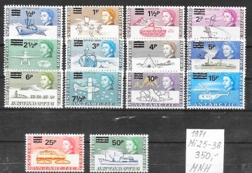 znaczki 1971  ANTRACTIC Mi 25 do 38 MNH