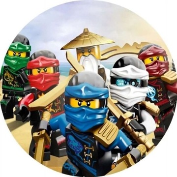 OPŁATEK NA TORT LEGO NINJAGO KLOCKI URODZINY TEKST