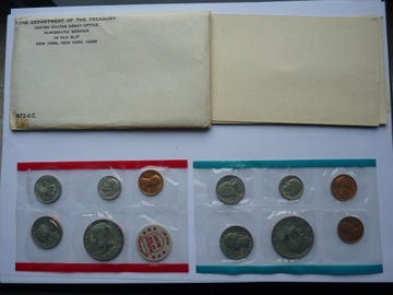 USA1972 zestaw monet coin set P + D UNC