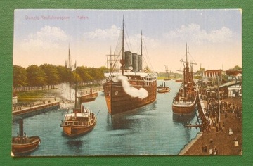  Gdańsk Port -Danzig Neufahrwasser Hafen 1918