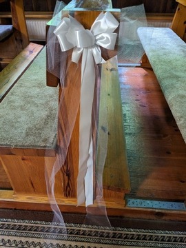 Duże kokardy na ślub do kościoła 16szt 100x35