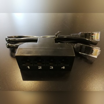 Rozgałęźnik / Adapter telefoniczny RJ45 na 4xRJ11