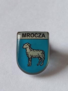 Herb miasta i gmina Mrocza przypinka pin odznaka