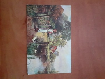 Pocztówka Malarstwo  Walbourne -Farmerka 1920