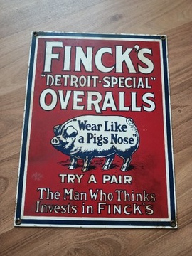 Finkc's Detroit special overalls tablica