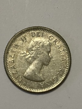 Moneta, Canada, Elizabeth II, 10 Cents, 1962, Roya