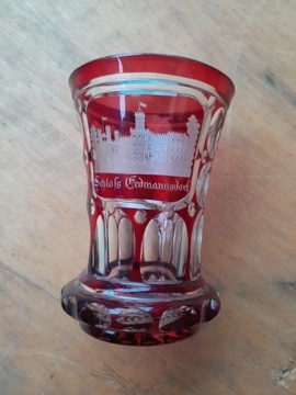 Slask Erdmansdorf  biedermeier szklanica