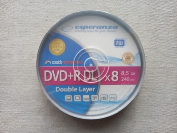 Płyty Esperanza DVD+R DL 8,5GB x8 Cake Box 10 szt