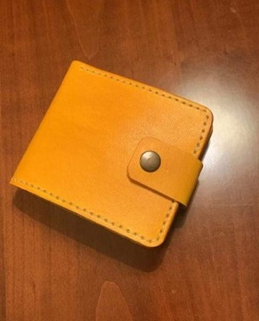 Portfel skórzany, hand made, ręcznie szyty portfel