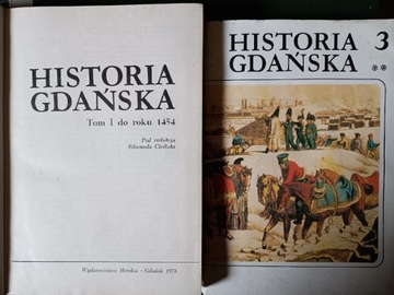 Historia Gdańska tom 1 i tom 3 część 2.