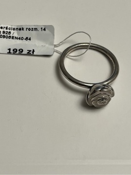 Pandora pierścionek srebro i różowa emalia 54