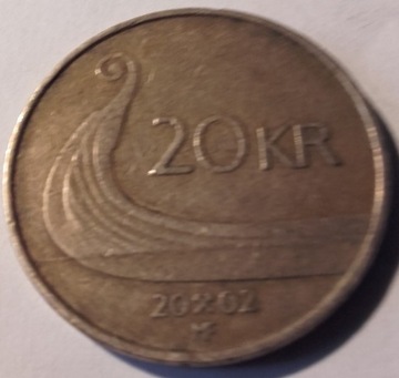 Norwegia 20 koron 2002r