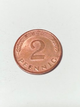 Moneta, Niemcy -RFN, 2 Pfennig, 1988 Berlin 