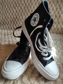 Converse,oryginalne czarne trampki,37,5