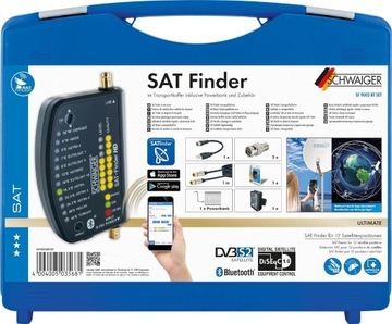 SCHWAIGER - SF9003BTSET- Sat Finder HD zestaw w walizce transportowej 