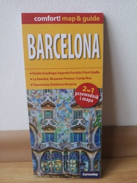 Mapa plan miasta przewodnik Barcelona laminat NOWA