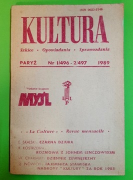 KULTURA PARYŻ 1989 nr 1 -2 wyd. krajowe