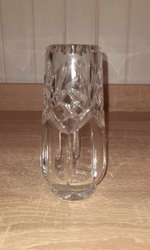 Kryształowy wazon elegancko zdobiony 13 cm