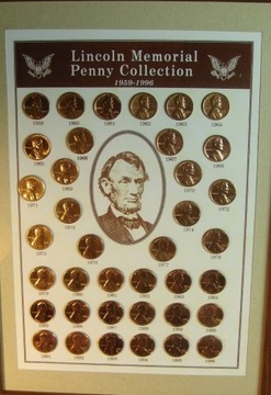 Folder USA 1 cent Lincoln ZESTAW 80 szt do 2020 r