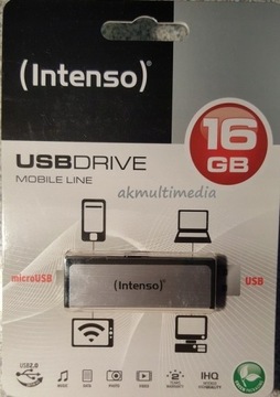 Pendrive Intenso 16 GB USB 2.0/microUSB nowy