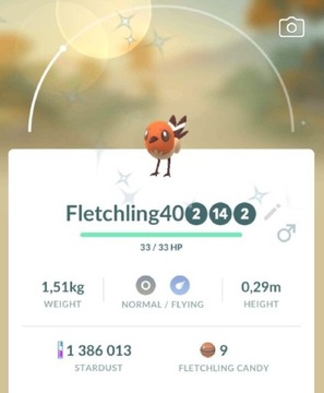 Shiny Fletchling Pokemon go (TRADE)
