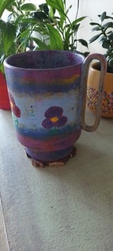 Pojemnik, doniczka, wazon -  ręcznie malowany