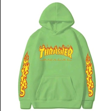 Bluza męska z kapturem nowa z napisem THRASHER 