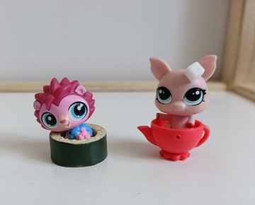Littlest pet shop figurki - jeż i świnka
