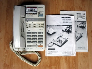Stary telefon Panasonic KX-T2395 mini kaseta