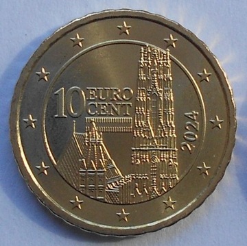 AUSTRIA  2024 - 10 CENTÓW UNC !!!!!!!