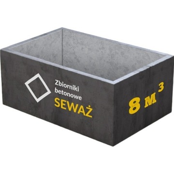 Szambo betonowe 8000 litrów / 8m3 - Zbiornik beton