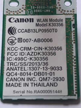 Canon MG 5450 MODUŁ K30356 PŁYTKA  WIFI