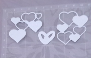 Scrapki papierowe serca 2 sztuki