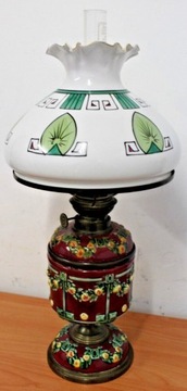 lampa naftowa majolika 