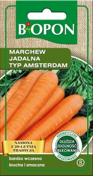 Biopon Nasiona Marchew Jadalna Typ Amsterdam 4g