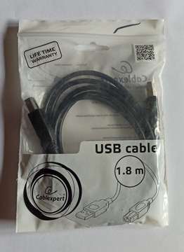 Kabel USB 1.8 m czarny 