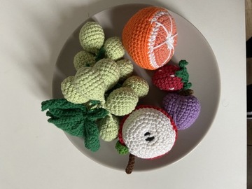 Zabawki do kuchni owoce Amigurumi, handmade